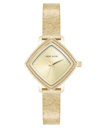 Anne Klein Women's Analog Watch, Gold-Tone Stainless Steel Bracelet | Champagne Sunray Dial