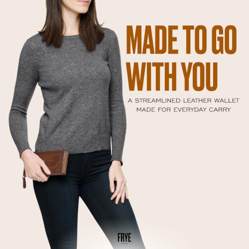 Frye Women's Melissa Zip Wallet, Cognac, One Size