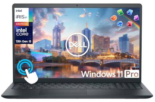Dell Inspiron 15 Touchscreen Laptop for 2025-2026 Business Student Home, AI Computer, 15.6" FHD, 10-Core Intel i5, 12GB RAM, 756GB Storage (256GB SSD+500GB Ext) MarxsAddon, Win 11 Pro, Lifetime Office