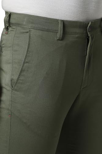 Van Heusen Men's Slim Casual Pants (VSTFWSLFI46635_Olive