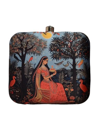 Artklim Mughal Garden Motif Printed Clutch