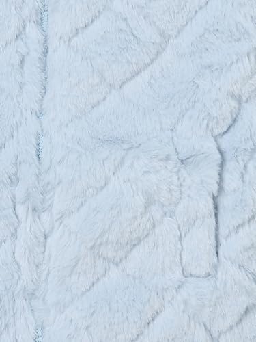 Max Girls Faux Fur Hooded Jacket (Blue_6-8 Y)