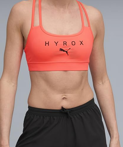 Puma Women's Polyester Wired Casual Push-Up Sports Bras (527161_Glowing Red