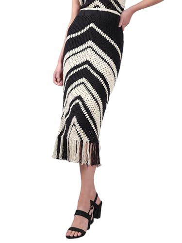 VERO MODA Women's High Rise Black Bodycon Skirt