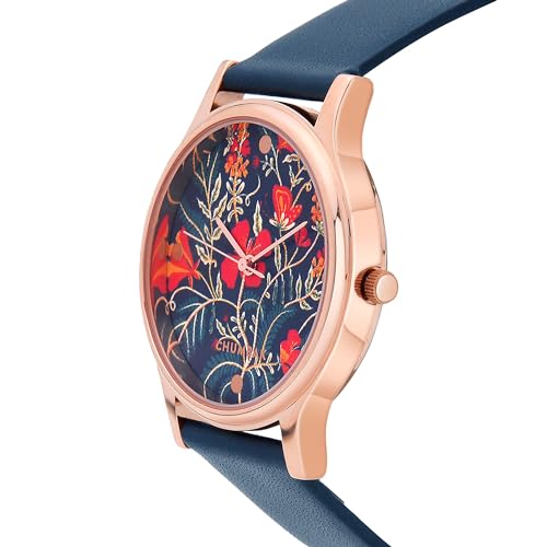 TEAL BY CHUMBAK Round Dial Analog Hand Watch for Women, Wrist Watch for Teenage Girls, Ladies Ghadi, Gifts for Women/Girls/Ladies, Stylish Fashion Watch for Casual/Work