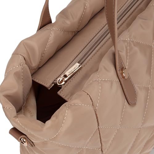 Fastrack Gridline Tote | Nylon Women’s Tote Bag | Diamond-Quilted Design with Dual Carry Options & Multiple Compartments
