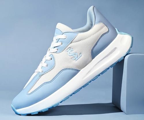 LOUIS STITCH Women’s Frost Blue Lightweight Athleisure Sport Shoes | Lightweight Casual Sneakers | Sporty Lace-Up Sneaker and Athleisure Wear| Perfect for Casual, Gym & Travel Wear | LSLD-AT-RF01 | UK-8