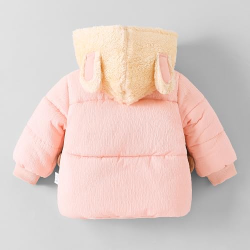 Hopscotch Girls Pink Full Sleeves Bunny Applique Jacket For Age (12-18 Months)
