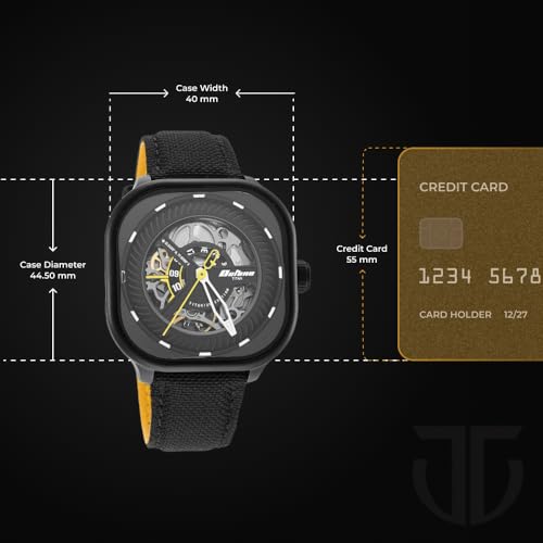 Titan Octane Aerobatics Black Dial Automatic Fabric Strap Watch for Men-NR1859NL01