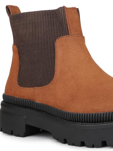 Inc.5 Womens Tan Casual Solid Round Toe Chelsea Boots