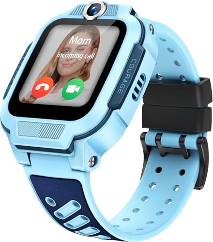 imoo Watch Phone Z3, 4G Smart Watch for Kids with Real-Time HD Video & Phone Call, Smart Watch for Girls with Real-Time GPS Location, Smartwatch for Boys with IPX8 Waterproof (Blue)