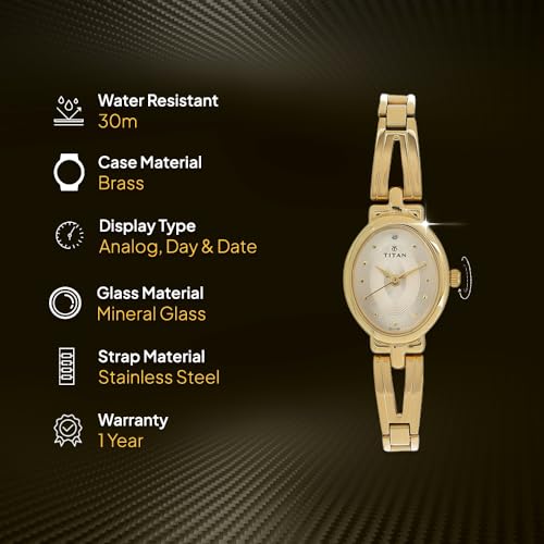 Titan Karishma Revive Analog Champagne Dial Women's Watch-NM2594YM01 / NL2594YM01