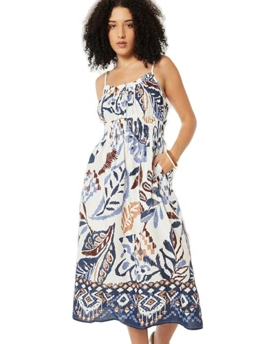Max Women Printed A-line Midi Dress(Multicolour_L)