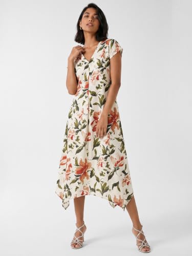 Max Women Floral Print Midi Dress(Multicolour_S)