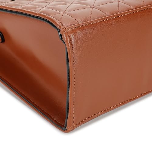 Fastrack Quilted Structured Satchel for Women, Girls and Ladies | with Detachable & Adjustable Sling Strap