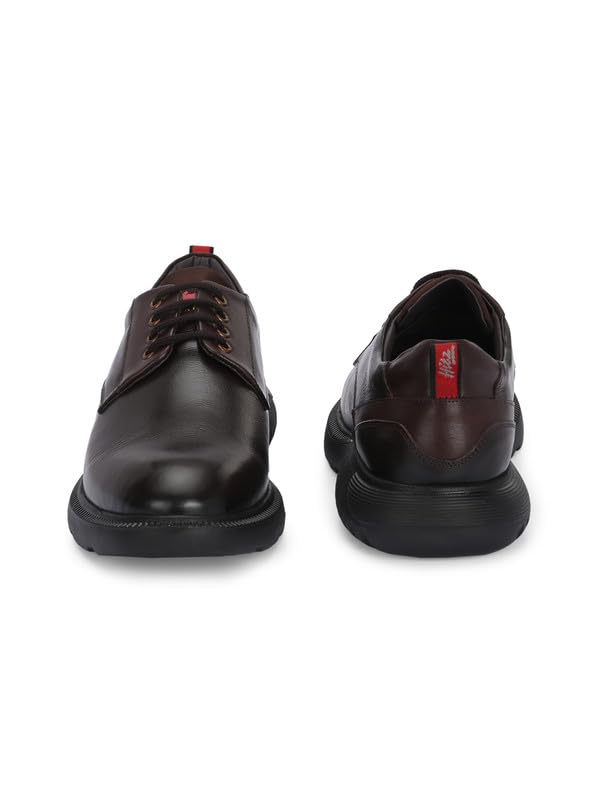 HITZ Men's Brown Leather Casual Stylish Lace Up Shoes