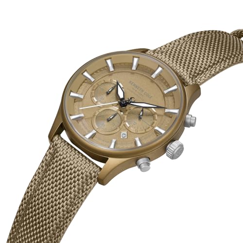 Kenneth Cole Quartz Analog with Brown Dial Brown Nylon Strap Watch for Men - KCWGO0058403MNW