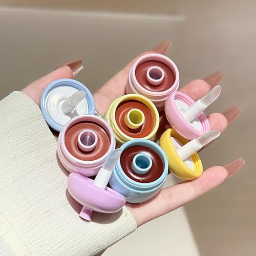 Cappuvini Little Pinecone Hydrating Lip Jelly | Glossy Finish Non-Sticky Lip Gloss | Nude Dream Red Wine Baby Pink Rose Colors | Lips Care Protection Moisturizer | Cute Acorn Shaped Packaging | Long Stay Lipstick Waterproof Longlasting Formula | Perfect L