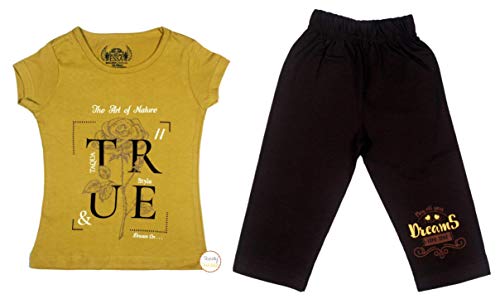 Trendy Dukaan Gilrs/Kids Nightdress (3, 45 (18-24 Months)) Multicolour