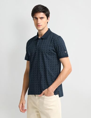 Arrow Men's Regular Fit Polo Shirt (ASAHTS3516_Navy