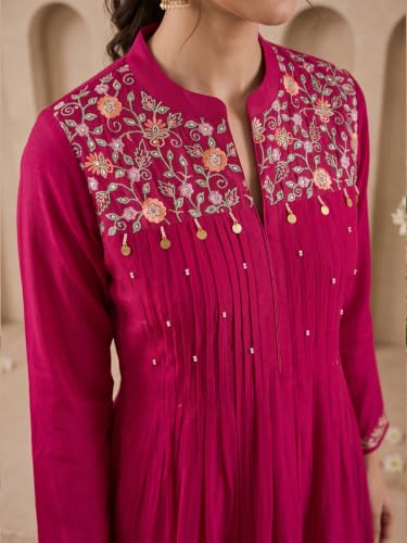 Varanga Fuchsia Bloom Women's kurta s Set