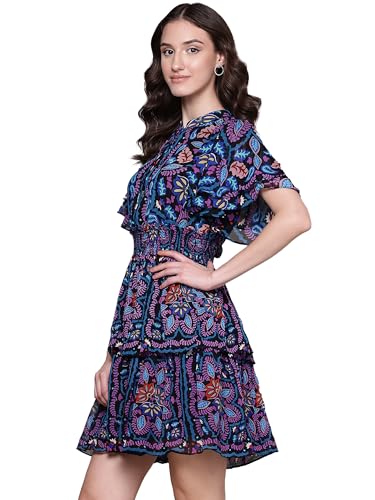 Label RITU KUMAR Blue Blair Skater Dress