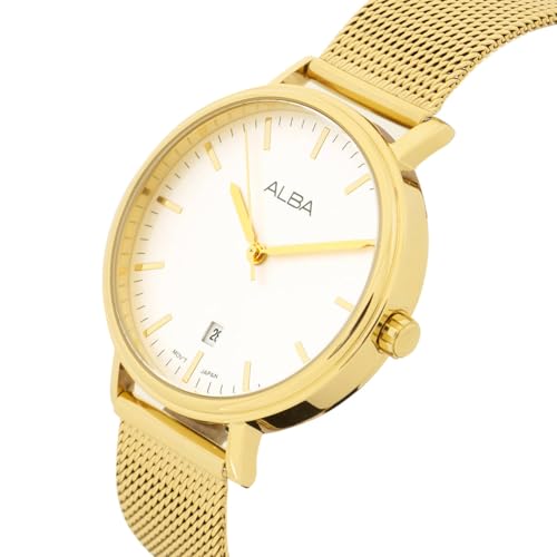 Alba AG8N80X1 Champagne Mesh Strap Ladies Watch