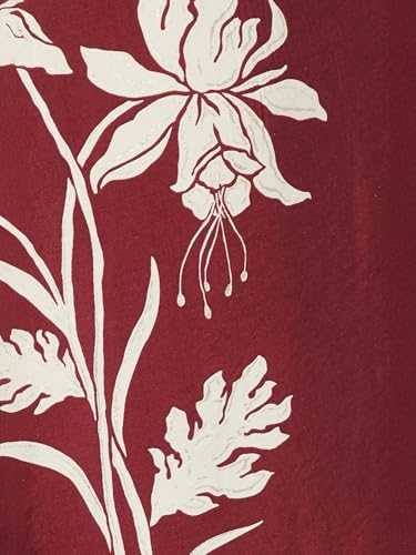 Max Women Printed A-line Midi Dress (Red_S)