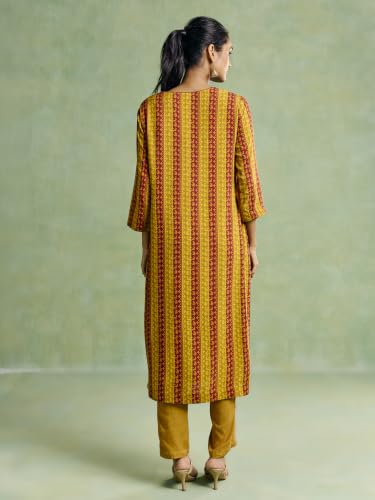 Aarke Ritu Kumar Mustard Mehak Kurta With Pant And Dupatta