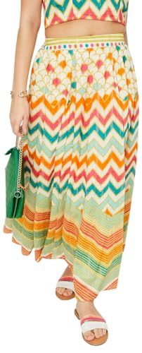 Max Polyester Western Skirt Multicolour