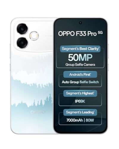 OPPO F33 Pro 5G Smartphone, 8GB RAM, 128GB Storage, Misty Forest