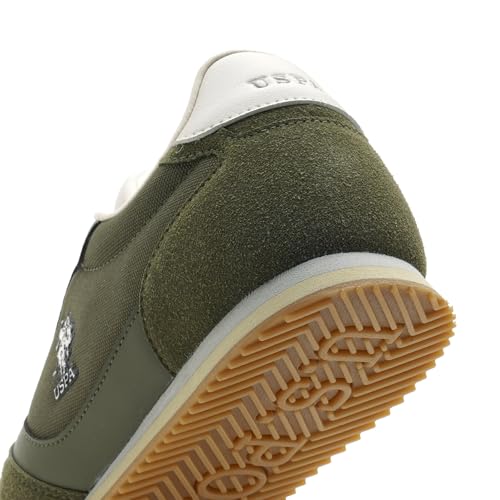 U.S. Polo ASSN. Mens |Clemt 3.0|Olive Stylish Casual Sneaker Shoes for Man, 8 UK