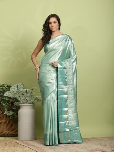 Meena Bazaar Women's Art Silk Saree | Elegant Designer Silk Saree | Soft Lightweight Traditional Ethnic Saree for Wedding, Festival, Party & Special Occasions