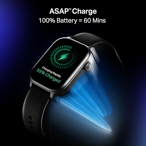 boAt Storm Infinity Plus w/20 Days Extensive Battery Life, Huge 680 mAh, Only Charge Once a Month, 1.96" Display, Functional Crown, Multiple Sports Modes, smart Watch for man & Woman (Active Black)