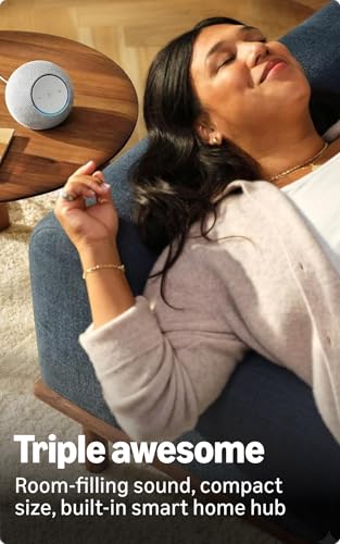 All-new Amazon Echo Dot Max, Alexa speaker with 3X bass and room-filling sound, hands-free smart home management, Bluetooth, Graphite