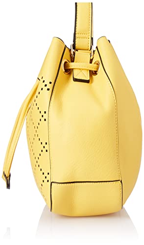 Accessorize London Women's Faux Leather Yellow Cut Out Sling bag