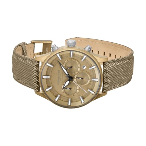 Kenneth Cole Quartz Analog with Brown Dial Brown Nylon Strap Watch for Men - KCWGO0058403MNW