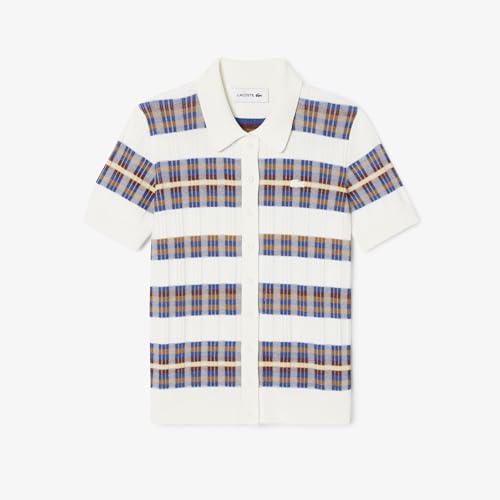 Lacoste Ribbed Knit Polo Collar Sweater