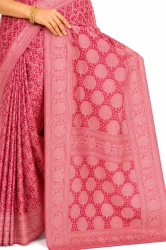 Rajasthani Look Khaddi Georgette Bandhani Saree Pink