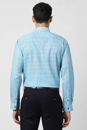 Peter England Men's Regular Fit Shirt (PESFWNUBL67115_Blue
