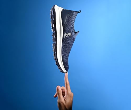 LOUIS STITCH Men’s Navy Blue Lightweight Athleisure Sport Shoes | Dual-Color EVA Sole | Casual Sneaker & Athleisure Wear | LS-AT-FS01-NB | UK-8