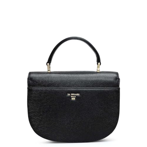 Da Milano Leather Satchel Bag for Women - Black (LB-01883)