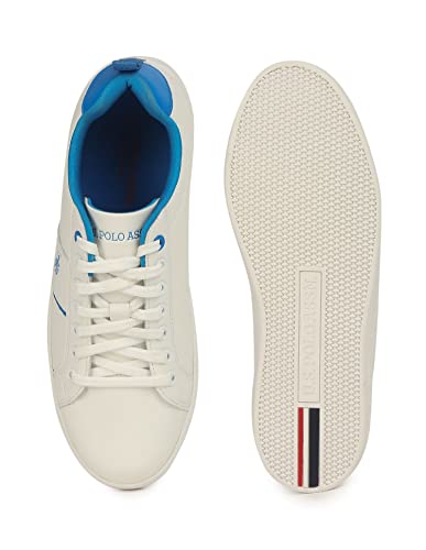 U.S. Polo Assn. Mens Salvador 3.0 BLU White Sneaker - 7 UK (2FD22008W01)