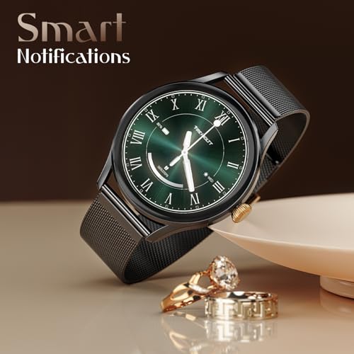 Fire-Boltt Glitz Women Smart Watch with 1.19” AMOLED Display, Bluetooth Calling, Rotating Crown, Always On Display, 1000 Nits Brightness, IP68 Waterproof Midnight Onyx