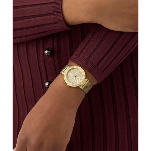 GUESS Champagne Round Dial Analog Women's Watch - GW0943L2