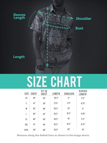 The Souled Store Wagara Men and Boys Short Sleeves Collared Neck Button Front All Over Printed Cotton Lightweight Streetwear Oversized Holiday Shirts