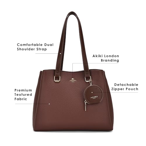 Akiki London Women's Romford Satchel Handbag | Satchel Bag for Work | Ladies Purse | Stylish Shoulder Bag | Gift For Women
