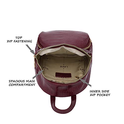 Lavie Glossy Croco Mini Backpack For Women's