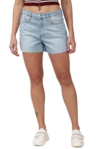 FOREVER 21 women's Boyfriend Shorts (460849_Blue