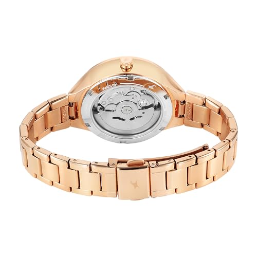 Fastrack Women Automatics 2.0 Beige Dial Stainless Steel Strap Analog Watch